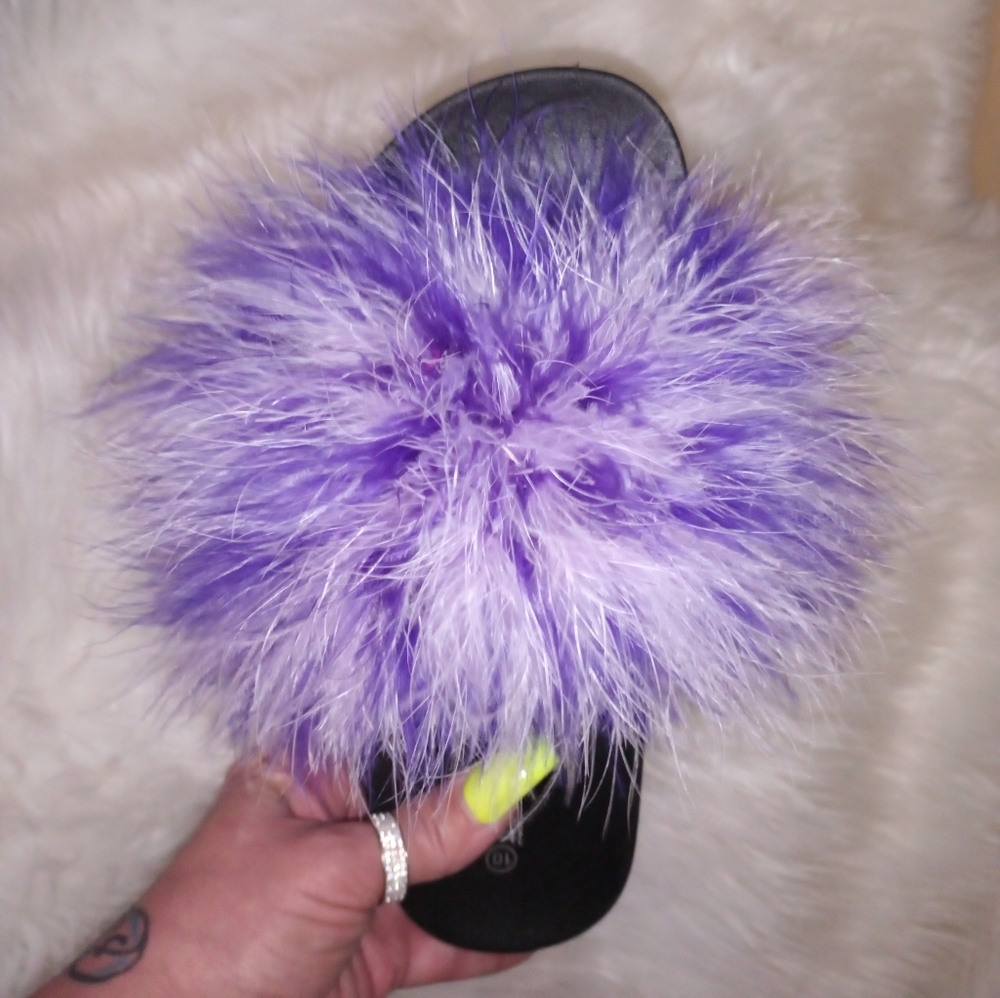 Sizes 5-12 Fur Slides